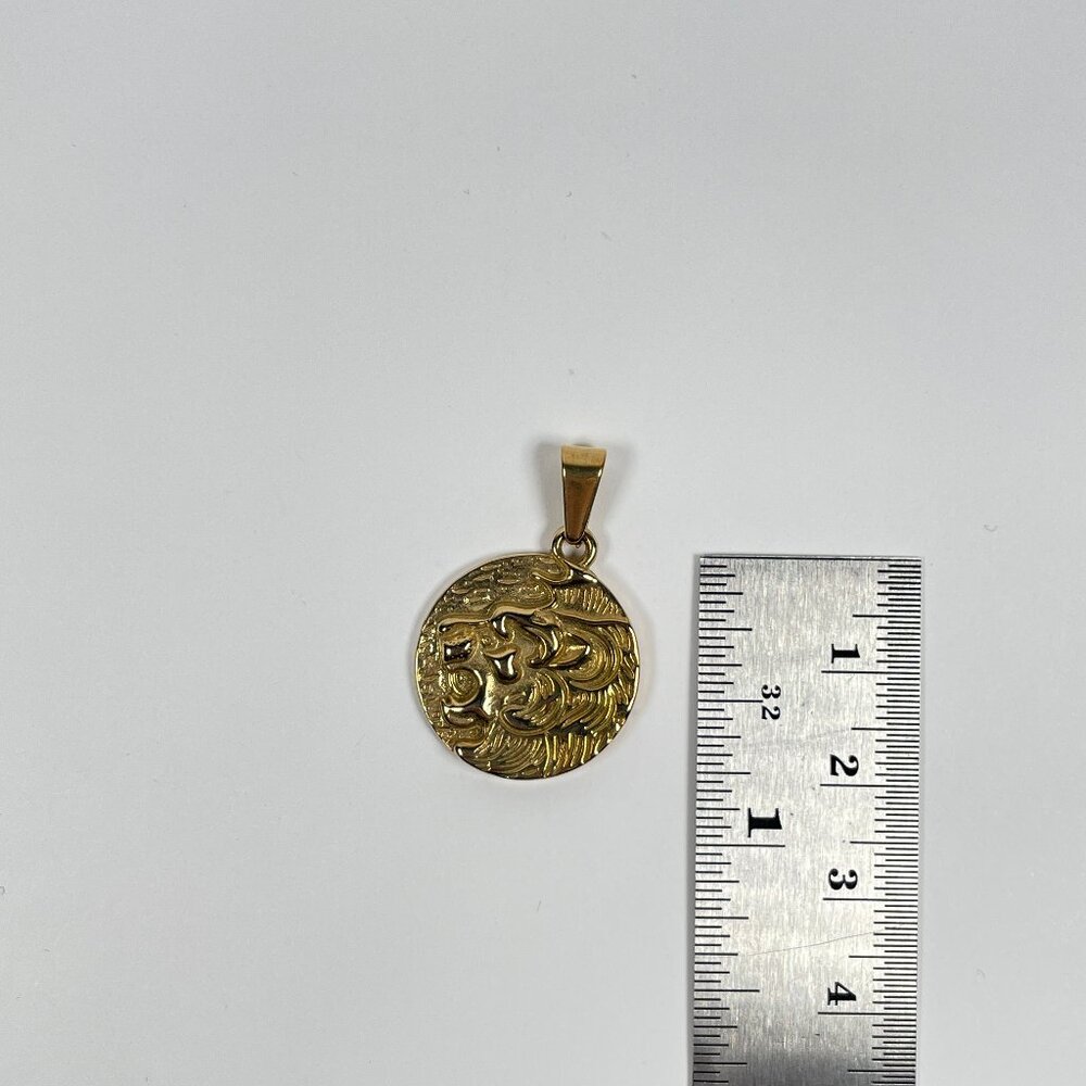 Gold Medallion Lion’s Head